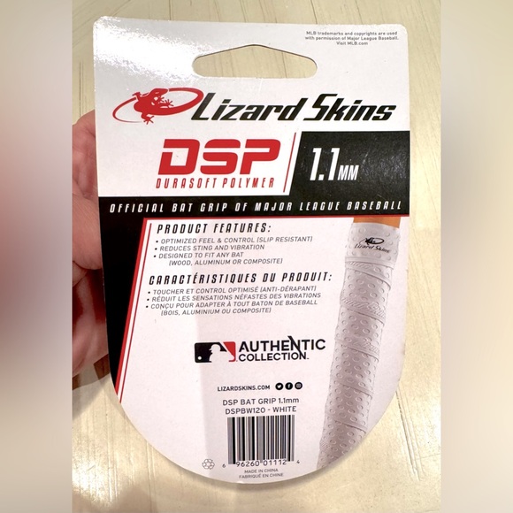 NWT - Lizard Skins DSP ULTRA BAT GRIP - DIAMOND WHITE 1.1M Thickness - Picture 4 of 8
